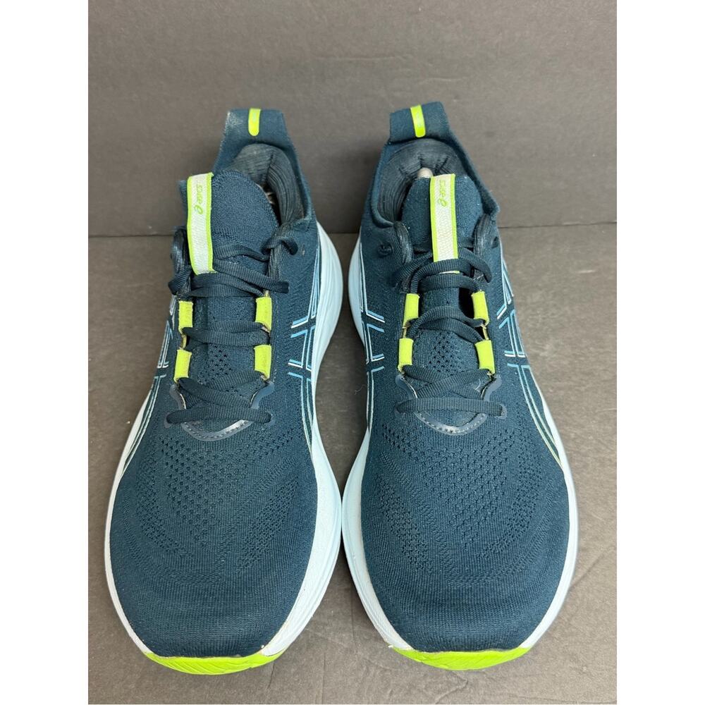 ASICS Gel Nimbus 26 Running Shoes French Blue/Electric Lime Men's Size 11.5 - Picture 6 of 10